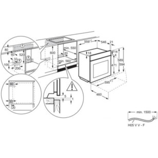 Electrolux 伊萊克斯 KODEC75X 71公升 3層防熱玻璃嵌入式電焗爐 PlusSteam (有肉針)